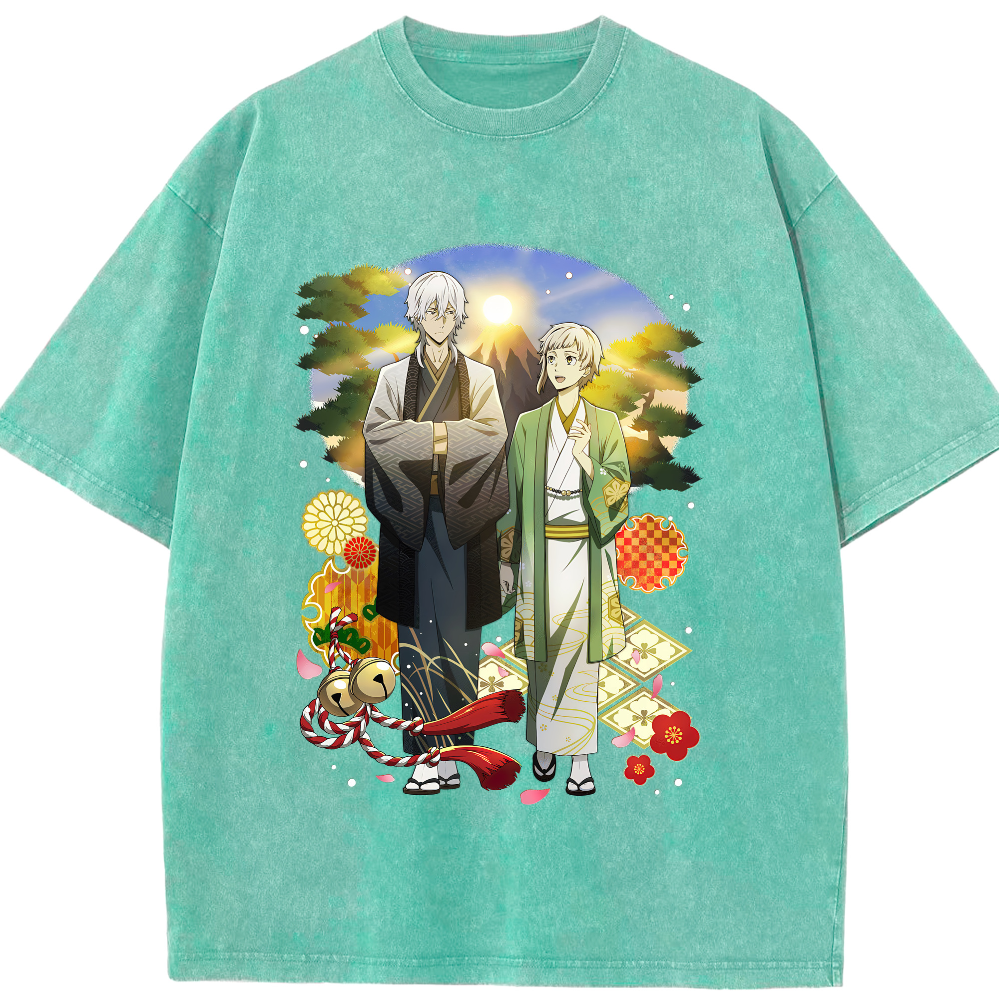 （画像用） 文豪ストレイドッグス Bungo Stray Dogs 綿100% ヴィンテージ風 半袖Tシャツ（フロントプリント）